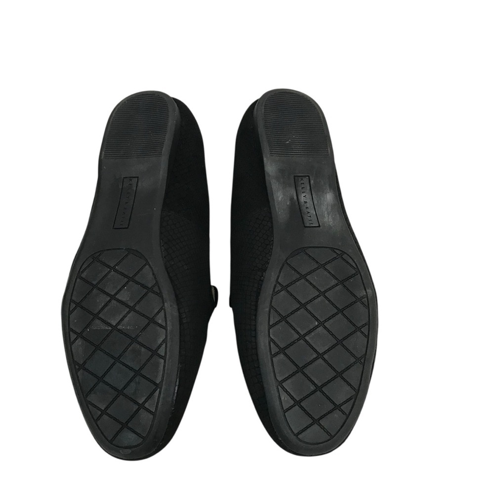 Kelly & Katie Peyton Black Snake Print Round Toe Loafers Womens Size 8 Leather - Picture 6 of 7